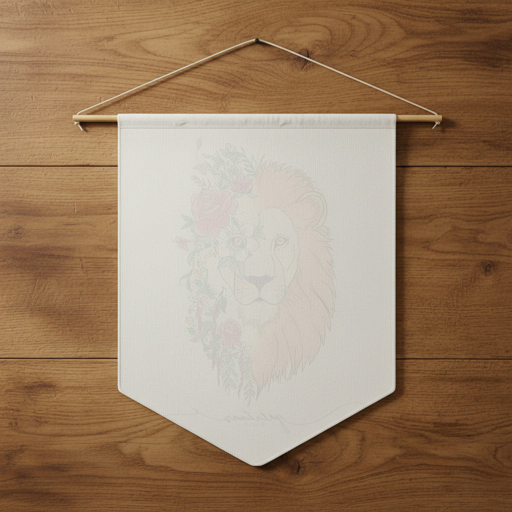 Floral Lion Pennant