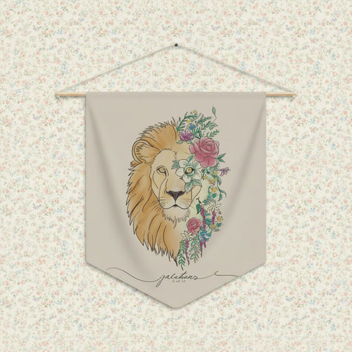 Floral Lion Pennant